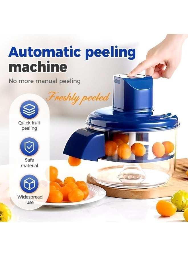 آلة تقشير العنب الأوتوماتيكية | مقشرة كهربائية للثوم والطماطم الكرزية | محرك 50 واط | قابلة لإعادة الشحن عبر منفذ USB | أداة تقشير آمنة بلمسة واحدة للفواكه الصغيرة (أزرق - قطعة واحدة) - Image 5